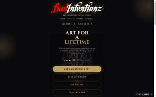 Bad Intentionz Tattoo Studio LLC website