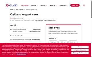 CityMD Oakland Urgent Care- New Jersey website