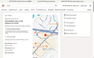 Walgreens of Oakland website