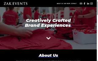 Zak Events INC website