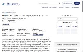 HMH - Obstetrics and Gynecology - Ocean website