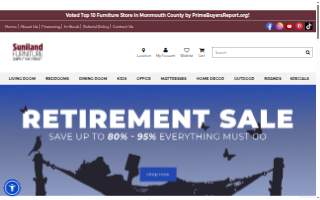 Suniland Furniture Store of Ocean website
