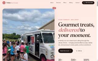 Twins ice cream truck website