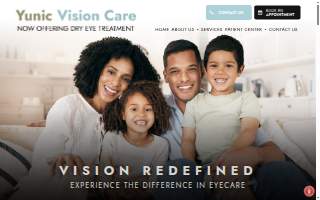 Yunic Vision Care website