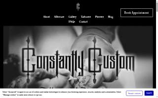 Constantly Custom Tattoo and Piercing Studio website