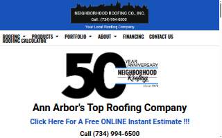 Neighborhood Roofing website