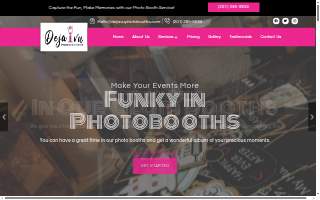 Dejavu Photo Booths website
