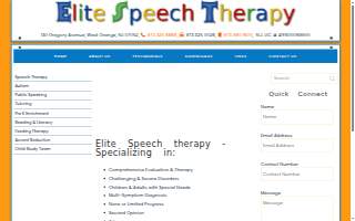 Elite Speech Therapy website