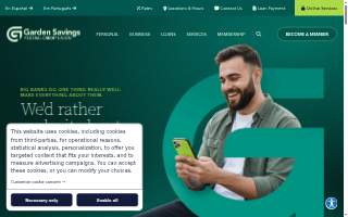 Garden Savings Federal Credit Union of Orange website