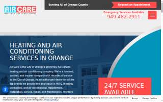 Heating & Air Conditioning City of Orange website