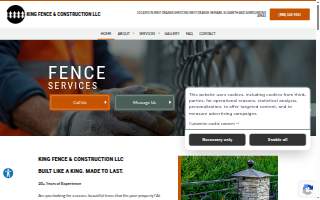 King Fence & Construction LLC of Orange website