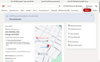 Walgreens Pharmacy of Orange website