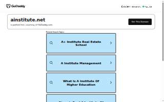 A One Institute, INC website