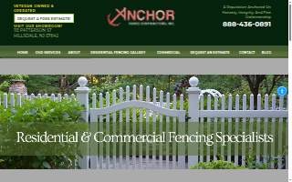 Anchor Fence Contractors of Palisades Park website