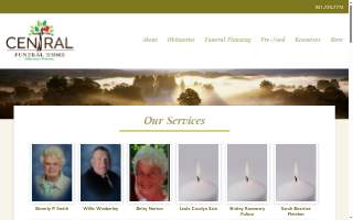 Central Funeral Home website