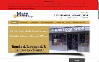Main Lock Shop of Paramus website