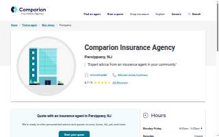 Comparion Insurance Agency of Parsippany website