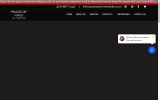 Peace of Mind Automotive website
