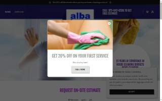Alba Home Cleaning of Clifton website