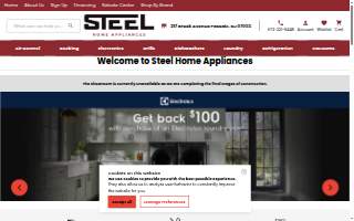 Steel Home Appliances website