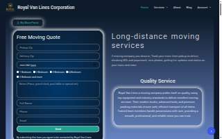 Royal Van Lines website