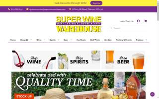 Super Wine Warehouse website