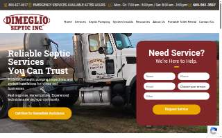 DiMeglio Septic Inc. website