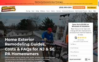 Warner Exteriors & Solar website