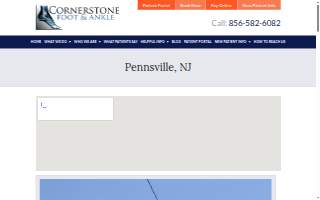 Cornerstone Foot & Ankle of Pennsville website