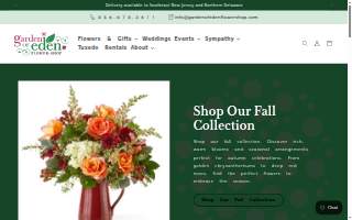 Garden of Eden Flower Shop website