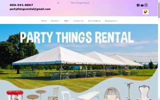 Party Things Rental of Pennsville website