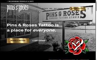 Pins and Roses Tattoo website