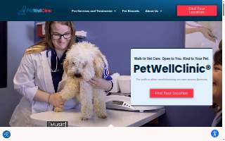 PetWellClinic - Green Brook website
