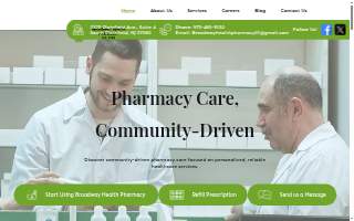Broadway Health Pharmacy website
