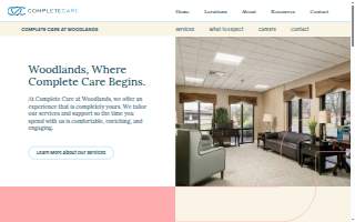 Complete Care at Woodlands website
