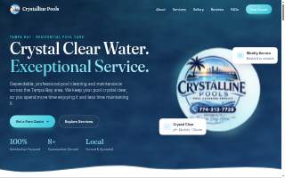 Crystal Line Pools website