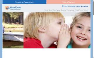 HearClear Hearing Center website