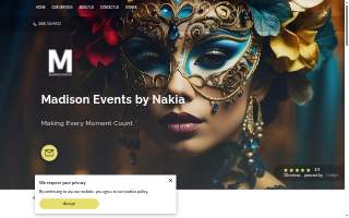 Madison Events by Nakia website