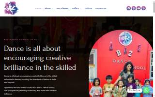 B2Z Dance School website