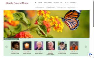 Kimble Funeral Home website
