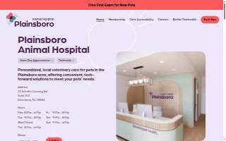 Plainsboro Animal Hospital website
