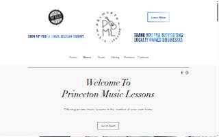 Princeton Music Lessons website