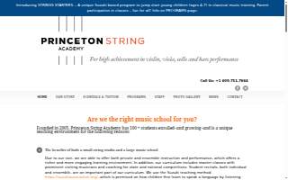 Princeton String Academy website