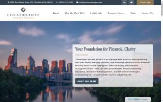 Cornerstone Private Wealth website