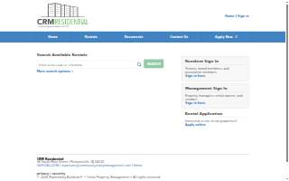 CRM Residential website