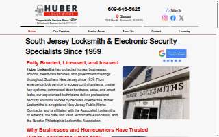 Huber Locksmiths website