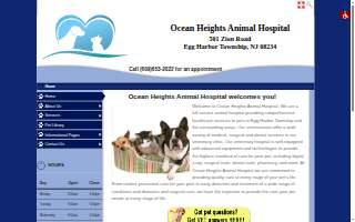 Ocean Heights Animal Hospital website