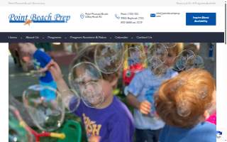 Point Beach Prep Preschool website