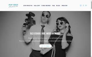 Pop Shop Photobooth website