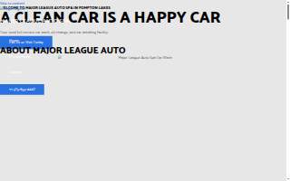 Major League Auto Spa website
